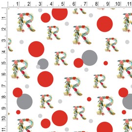 GRAPHICS & MORE Letter R Floral Monogram Initial Gift Wrap Wrapping Paper Roll