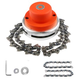 65Mn Trimmer Head Coil Chain Lines Brush Cutter Weed Eater Grass Replacement Attachment 1 inch/25.4mm Mounting Hole Universal fit for Gas Trimmers Lawnmower(Red)