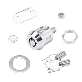 Trdzi 5/8" Cabinet Lock, Cylindrical Lock for Homak Gun Cabinet Toolbox, Silver, Modern Style, Touch Control, Brass Material, Securing Cabinets, Toolboxes