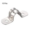 sourcing map 12mm(0.5") Rigid Pipe Strap, 2 Holes 304 Stainless