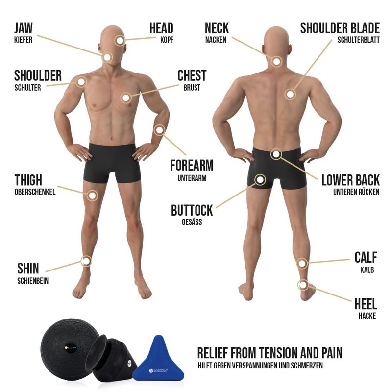 BOZEERA Trigger Point Pusher Set Fascia | Trigger Finger with