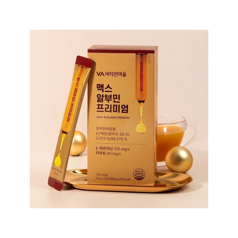 Vitamin Village 비타민마을 맥스 마시는 알부민 프리미엄 15포 x 1박스(총15포)