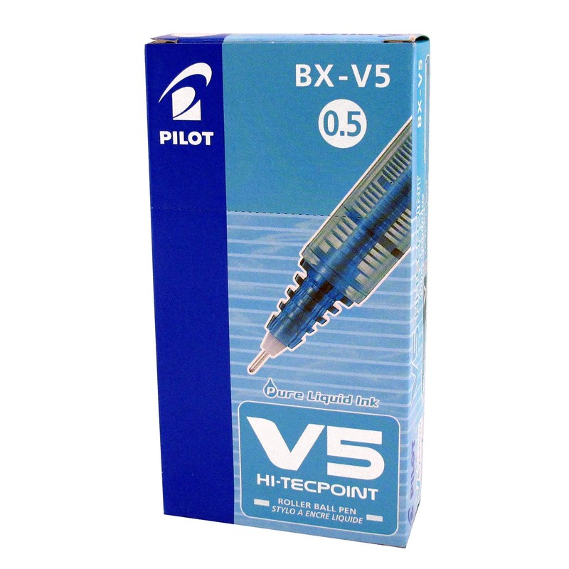 Pilot V5 Liquid Ink Rollerball 0.5 mm Tip (Box of