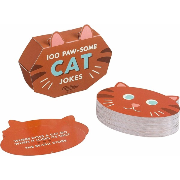 Ridley’s 100 Paw-Some Cat Joke Cards – Includes 100 Jokes