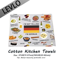 Germany Country Map Europe Cuisine Lover Kitchen Towel Mom Dad BFF German Food Cooking Travel Tea Towel (I'm German)