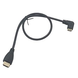 Seadream Right Angle Mini HDMI to HDMI Cable, 90 Degree Angle Mini-HDMI Male to HDMI Male Converter Cable, Support 1080P Full HD, 3D 50CM