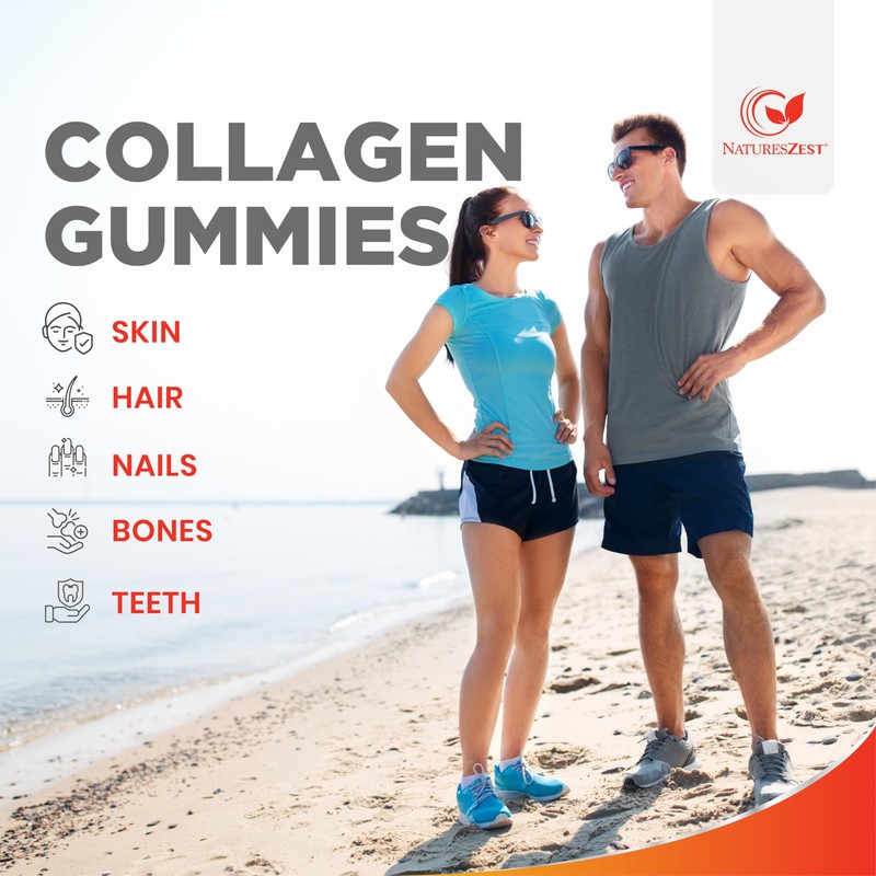 Collagen Complex Gummies for Women & Men, 500mg Collagen with