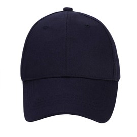 Children's Solid Color Cotton Baseball Cap Boys Adjustable Snapback Hat Travel Sports Beach Sun Protection Hat Trucker Flat Party Dressing Hat 47-52CM Navy Blue