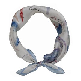100% Pure Mulberry Silk Scarf 21"x21" Lightweight Neckerchief Head Scarves Women Men Small Square Printed Scarves (Ballet dancers)