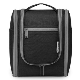 Travel toiletry bag for hanging., black
