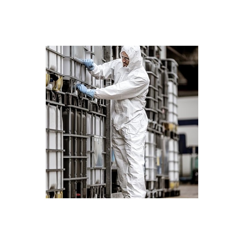 Nitras Men's Protective Overalls, White