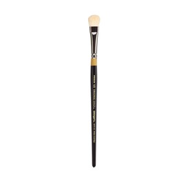 KINGART Premium Original Gold Specialty 9270-1/2 Oval MOP Series Artist Brush, Soft Synthetic Hair, Short Handle, for Acrylic, Watercolor and Oil Painting, Size 1/2"