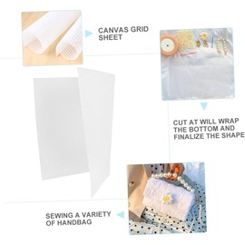 Walquicks 8 Pcs Cross-Stitch Mesh Sequin Pencil Case Name Stamps Manual Blank Kit Hand Embroidery Kit Plastic Needlepoint Mini Erasers Bulk DIY Cross-Stitches Mesh White to Weave Canvas