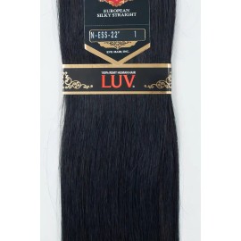 Extension De Cabello Eve Luv Remy 22 PLG 100% Natural -negro Color #2 - CASTAÑO OBSCURO