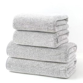 Juegos de Toallas de baño Premium, Extra absorbentes de Secado rápido y Felpa, 2 Toallas de baño, 2 toallitas, Toallas 100 algodón for baño(A)        