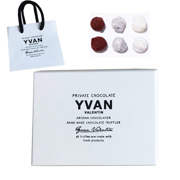 Ivan Valentin YVAN VALENTIN Truffle Chocolate, Set of 6, with Shop Bag, Valentine Chocolate