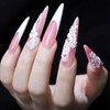 YIMART 500pcs Acrylic Medium Long Stiletto Nail Tips Easy Coffin