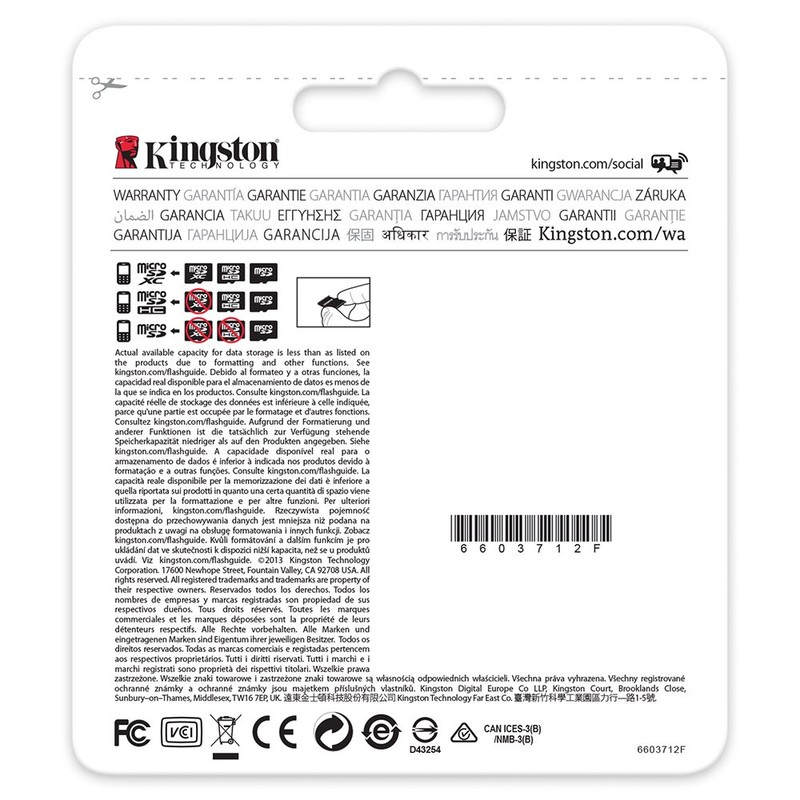 Kingston Digital 128GB microSDXC Class 10 UHS-I 45MB/s Read Card