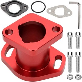 FVRITO Performance Racing Intake Pipe Inlet Manifold for Compatible with Predator 212cc Coleman CT200U BT200X GX160 GX200 6.5HP OHV Chinese 196cc Clone Engines Mini Bike Go Kart Red