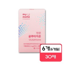 CL Pharm My Mate Turn-On Glutathione 400mg 30 sheets x 6 (6 months) Gg / 씨엘팜 마이메이트 턴온 글루타치온 400mg 30매 x 6개(6개월) Gg