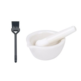 2.5inch Pills Crusher, Grinding Bowls, Ceramics Mortar and Pestle,Porcelain Spice Mill Grinder Set, Handheld Seasoning Mills Grinder with Brush