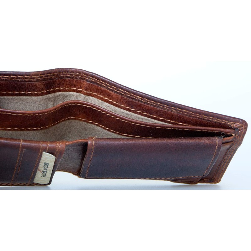 Bull Burry High-quality men's wallet brown made of genuine solid