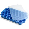 Ice Cube Trays for Freezer with Lid-37 Grid Silicone for