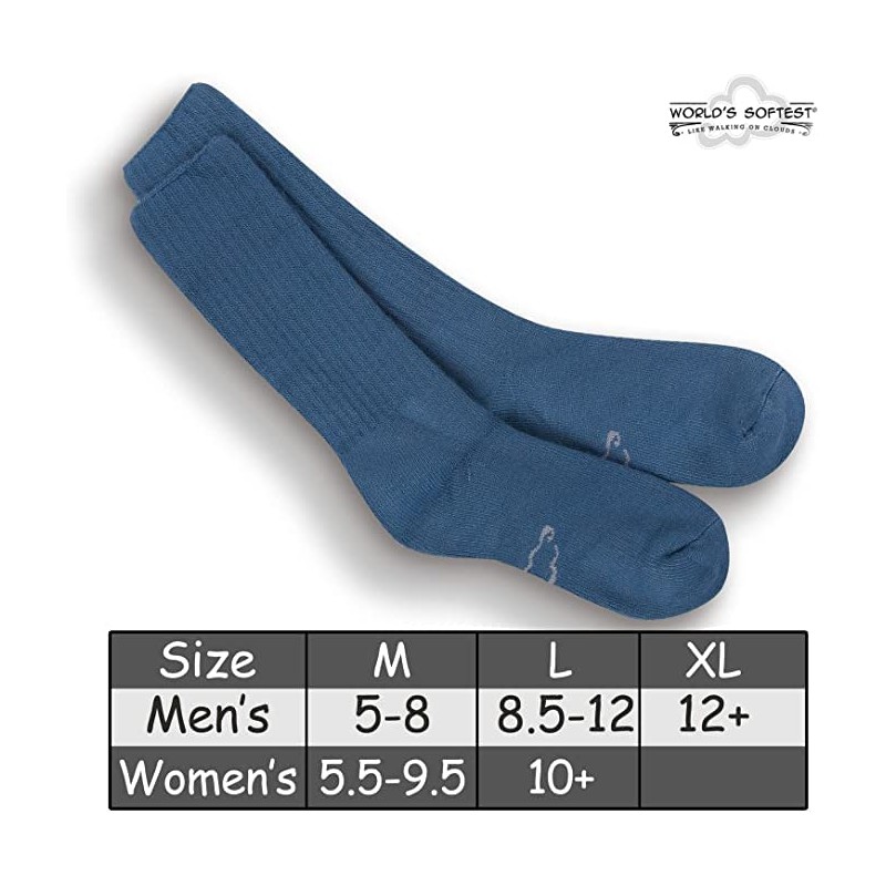 World's Softest Classic Crew Socks - Ultra Soft Socks for