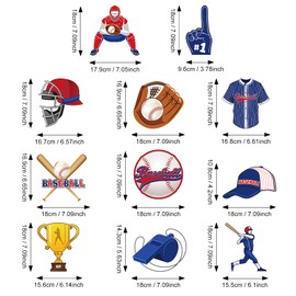 51 Pieces Baseball Party Decorations, Sports Theme Party Hanging Swirl Decor for Kids Adults Baseball Birthday Party Baby Shower Supplies