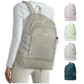 coofay Gym Backpack For Women Waterproof Backpack With Shoe Compartment Lightweight Travel Backpack Workout Sports Backpack Large Gym Bag