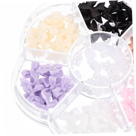 Ipetboom Nail Art Accessories and Bowknot Patches Elegant Nail Jewels for Vacations and Mixed Ribbons