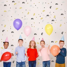 Black Gold Happy Birthday Confetti Happy Birthday Star Circles Shape Glitter Metallic Foil Table Scatters Confetti for Birthday Decorations Happy Birthday Confetti Party Sets