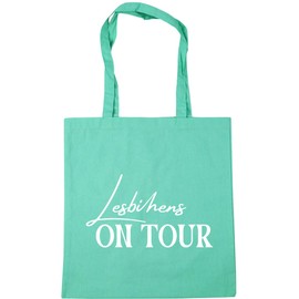 Hippowarehouse Lesbihens on tour Tote Shopping Gym Beach Bag 42cm x38cm,10 litres