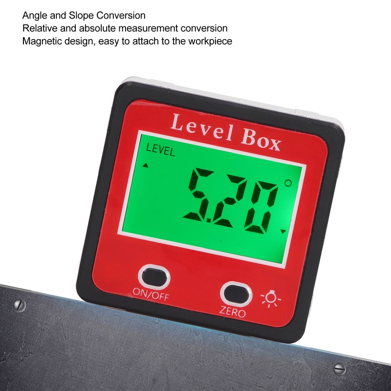 Digital Level Box LCD Display Angle Finder High Accuracy Inclinometer