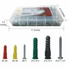 T.K.Excellent Plastic Drywall Anchors and Screws Kit, Ribbed Anchors Assortment