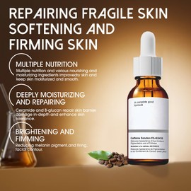 Caffeine Eye Cream, Augencreme Gegen Augenringe, Koffeinlösung 5% + Egcg, Koffein Serum Augenringe, Anti-Aging Augenpflegeserum für Männer und Frauen, Dunkle Augenringe Entferne, 30 ml