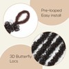 36 Inch Distressed Butterfly Locs Crochet Hair, 8 Packs Pre