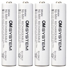 OM SYSTEM BR-404 AAA 1.2V Rechargeable Ni-MH Battery, 4-Pack