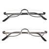 KoKoBin Half Reading Glasses - 2 Pairs Half Rim Metal