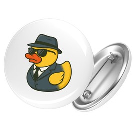 Huuraa Button Quietscheente Agent Gummiente Spion Geschenk Größe 25mm Quietscheente Agent Geschenkidee