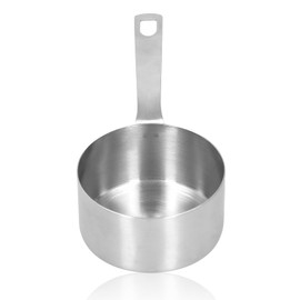 Stainless Steel Measuring Cup Square Handle Measuring Spoon with Scale Multifunctional Measuring Cup High-End Durable Portable Kitchen Measuring Tool(3/4 Cup)