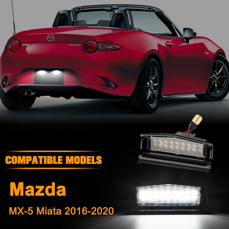 POPMOTORZ LED Number Plate Light for MX-5 Miata 2016-2020, LED