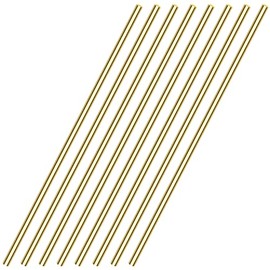 8 Pieces 12 inches 5/32 inch/4.0mm Brass Rods, Sutemribor Brass Solid Round Rod Lathe Bar Stock, 5/32 inch/4.0mm in Diameter, 12 inches in Length