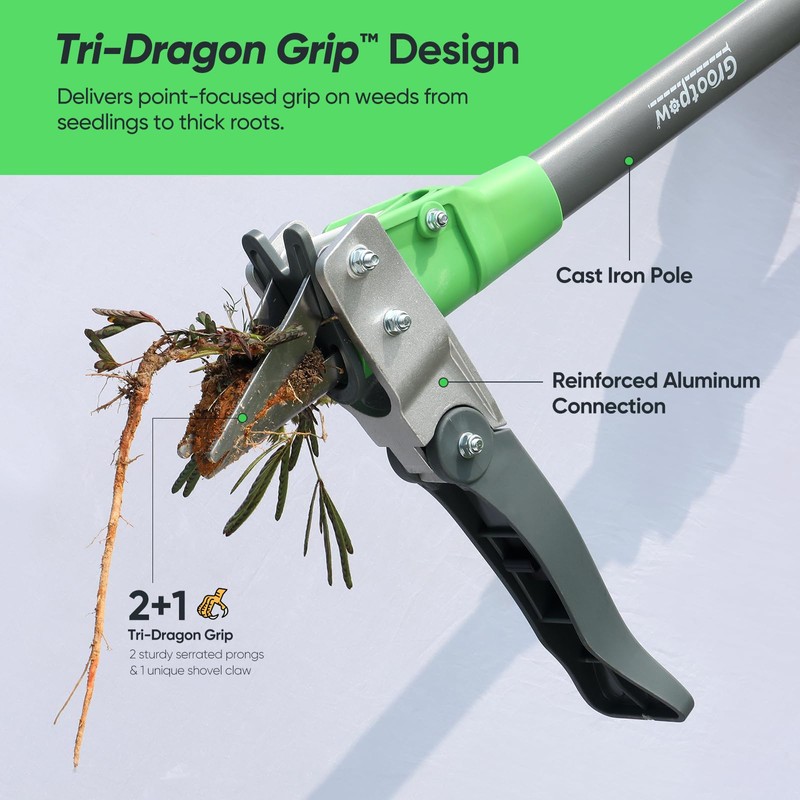 Grootpow WP5 Heavy Duty Weed Puller Tool, Stand Up Dandelion
