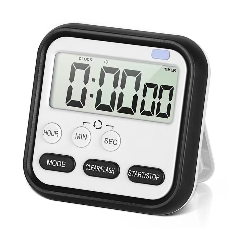 Kitchen Timer, Digital Visual Timer 24-Hours Magnetic Clock Stopwatch Count-Up