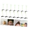 Healvian 50pcs Adorable Sprout Hair Clips for Girls Mini Kawaii