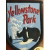 Vintage Yellowstone National Park Bear Geyser Embroidered Patch NEW Iron-On