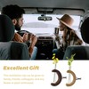 2Pcs Vase Car Vent Clips with Retro C-Shape Wooden Stand,