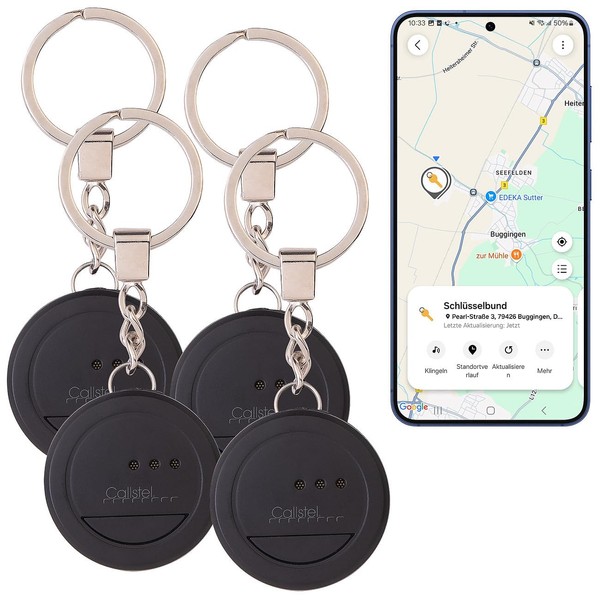 Callstel Luggage Tracker: Set of 4 Mini Key & Item