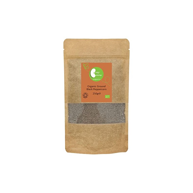 Organic Ground Black Peppercorns - Certified Organic - by Busy